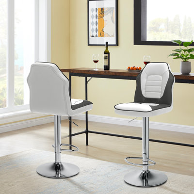 Swivel Upholstered Adjustable Height Counter Stool