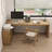 Wood color L-Shaped Solid Wood Desks-107198188-107198190