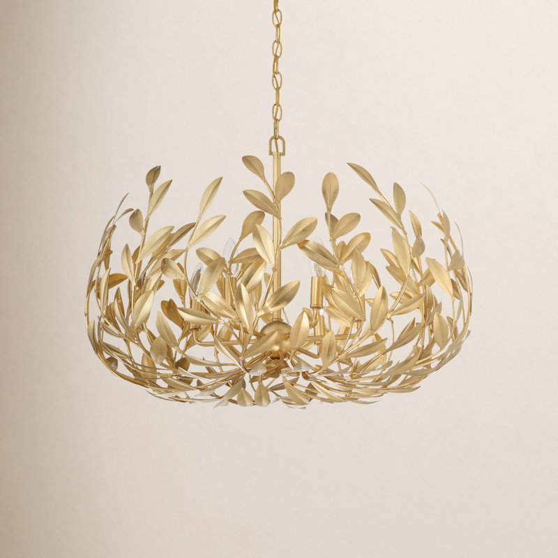 Conde 6 - Light Dimmable Globe Chandelier, Antique Gold