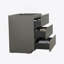 Armoire de plancher SANS lavabo, couleur grise, avec trois tiroirs-126590386