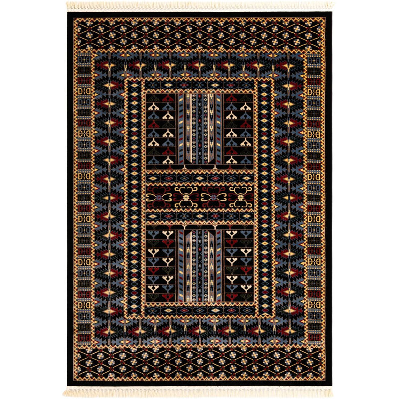 Tapis noir Aucun, Rectangle 7'1" x 10'