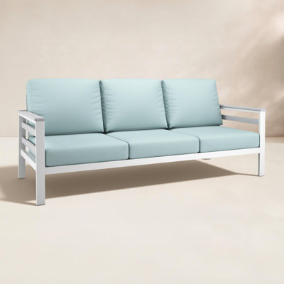 Canapé d'extérieur en métal avec coussin Sunbrella Townsend