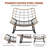 Indoor/Outdoor Rocking Chair with 450 Lbs Capacity, Heavy-Duty Metal Frame & Water-Resistant, Single Arc Leg Design with Thick Cushion for Patio, Garden & Living Room-124019742
