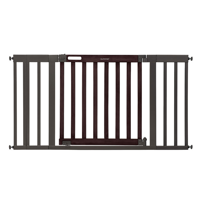 Evrin Metal Adjustable Pressure Mounted Pet Gate With Door