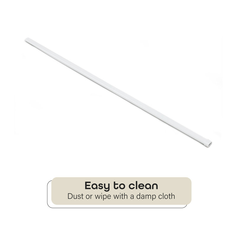 White Metal Curtain Rod Extender, 24 inches