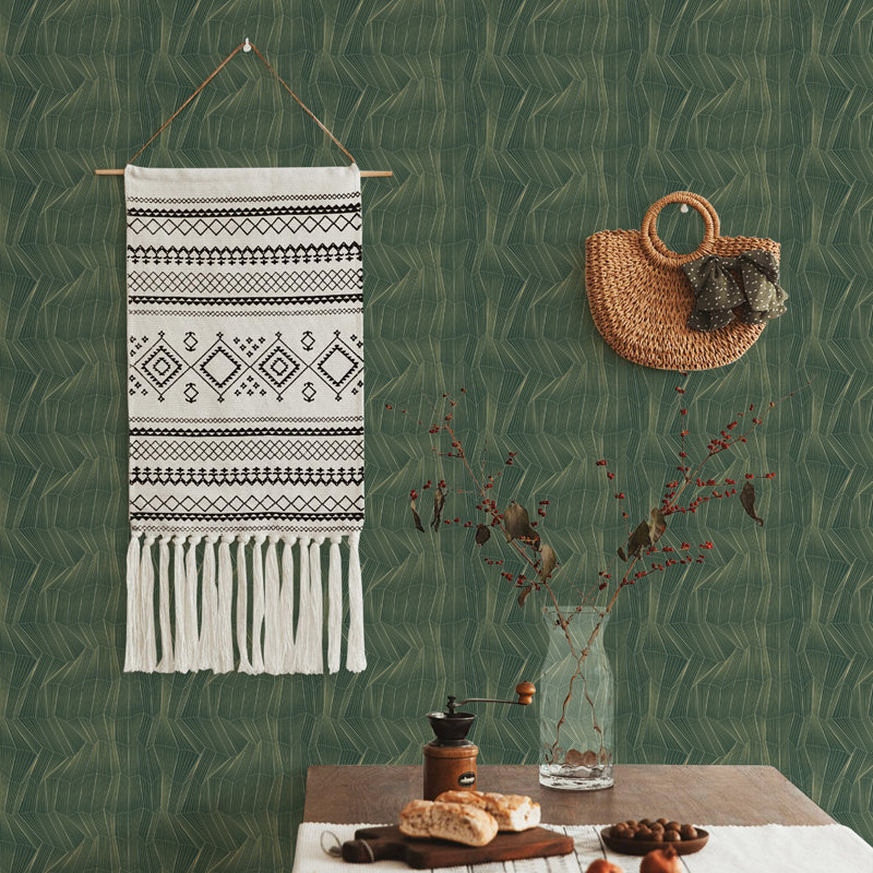 Rouleau de papier peint géométrique Artdeco, Vert