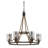 Adley 6 - Light Dimmable Wagon Wheel Chandelier