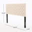 Tête de lit contemporaine beige pour un grand lit élégant, tête de lit tapissier confortable pour la chambre à coucher, tissu, design, assemblage inclus-1957755655