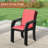 6-Person Patio Dining Set with 63" Rectangular Dining Table and 6 Stackable PVC-coated polyester Chairs-1293837180