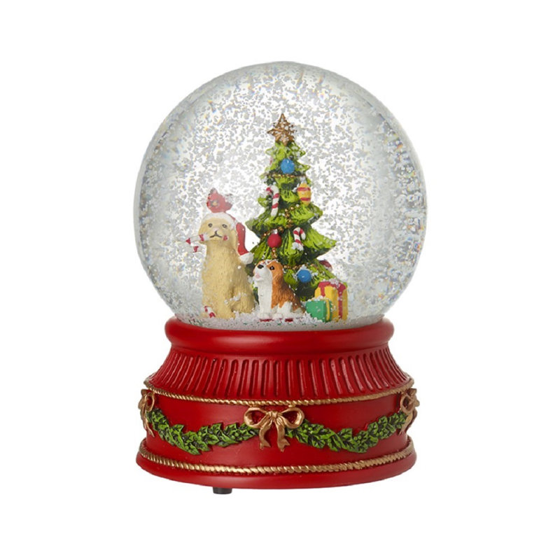 Christmas Dog Snow Globe