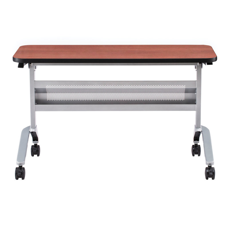 Table de formation Flip-N-Go rectangulaire, LPL, H 29 po x L 48 po x l 18 po, Noir, noir, noir, noir, Cerise Biltmore