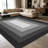1PC Nested Gradient Grey Geometric Border area rugs for Living Room, Soft and Comfortable, Suitable for all seasons, easy-to-maintain, machine washable Indoor floor mat, Under Table Farmhouse suitable for dining room, bedroom, entryway, home office,-129934880