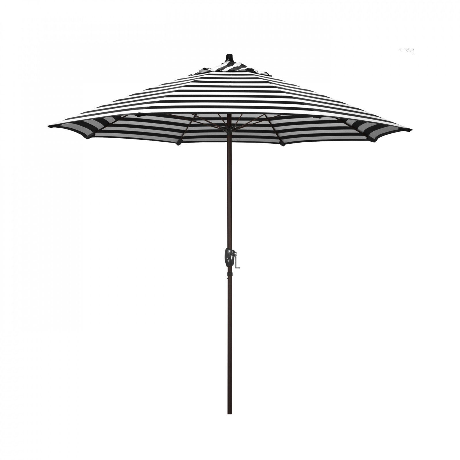 Gino 7.2' Sunbrella® Umbrella, Cabana Classic Black Stripe Sunbrella®