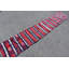 Tapis turc authentique Oushak Kilim - fait à la main vintage pour escalier et cuisine rouge / mauve
