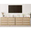 Commode double en rotin pour chambre à coucher, commode double 6 tiroirs avec ensemble anti-basculement-1260786091