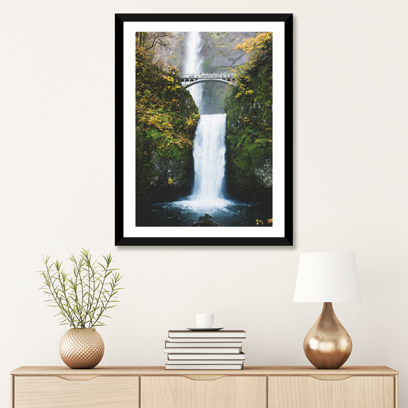 «Waterfall II, Portland, Oregon» par charmante artillerie - impression d'art textuel, H 32 po x l 24 po x P 1 po