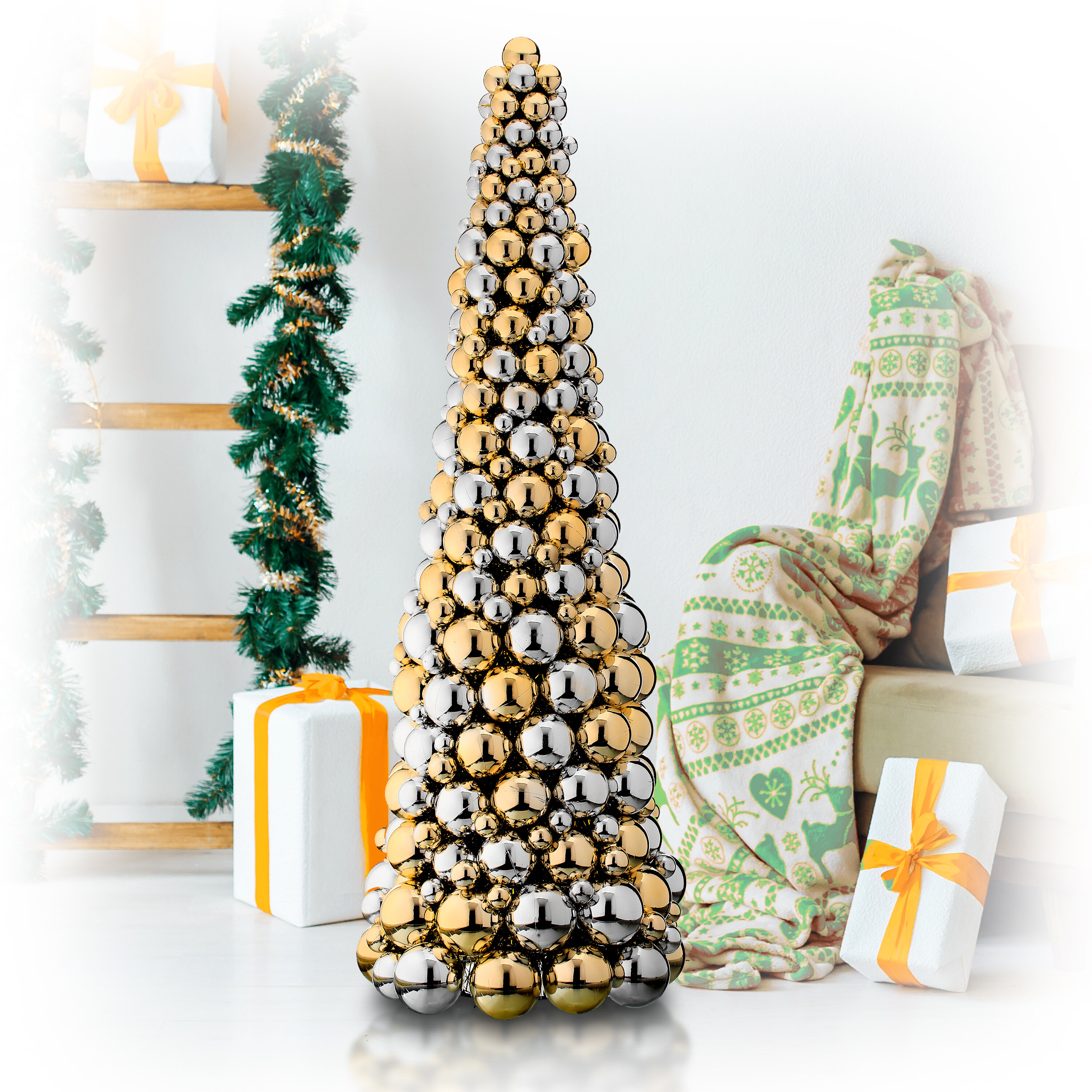 The Twillery Co.® Mied Ball Cone Tree | Wayfair