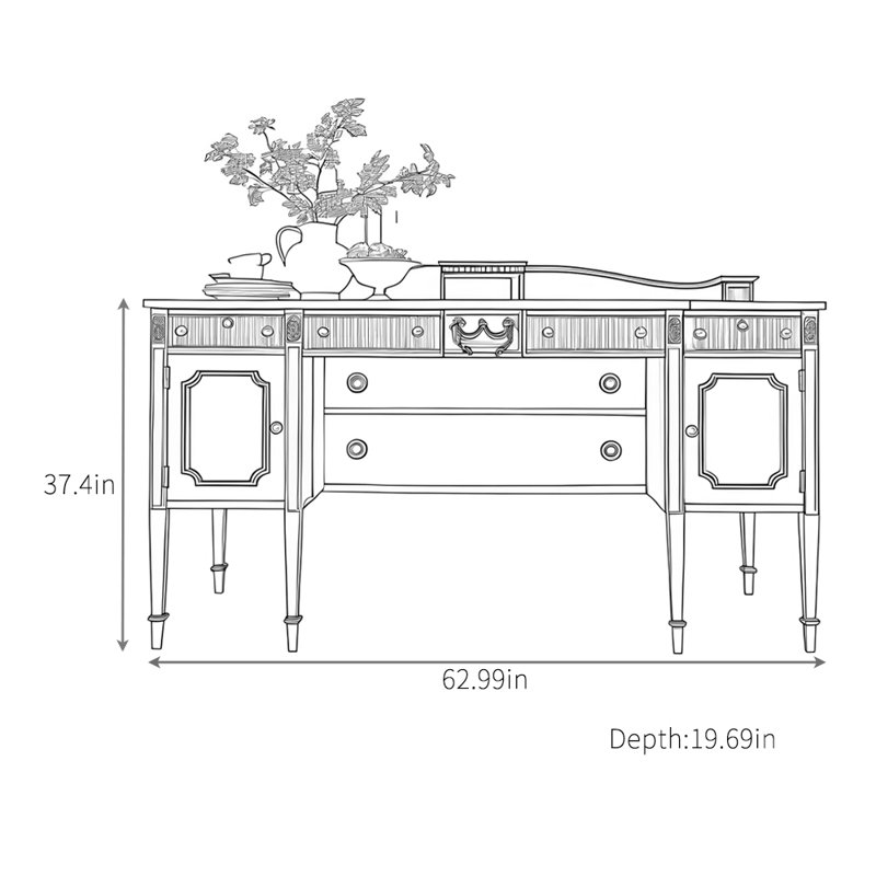 Buffet rétro de haute qualité