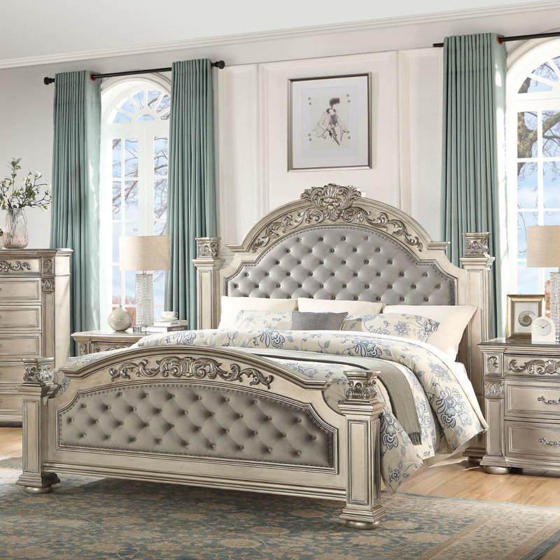 Liyla Classic Platinum 4-piece Bedroom Set, King