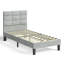 Velvet Upholstered Platform Bed with Headboard-114297178
