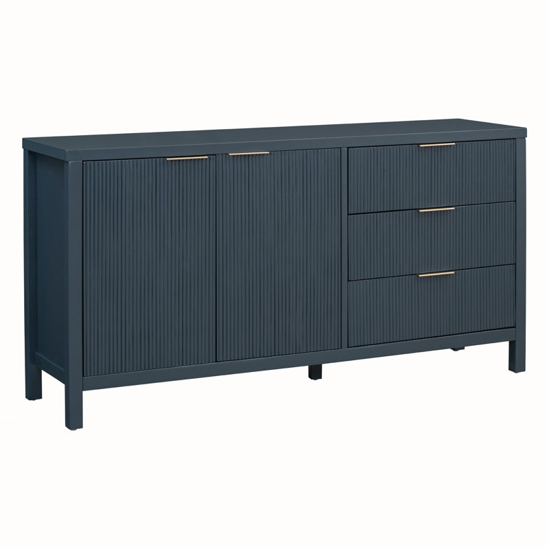Sideboard with Functional Storage, Blue