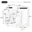 Meuble-lavabo de salle de bain avec lavabo, deux portes et tablette de porte-515061156