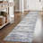 Modern Abstract Washable Rug Runner  Hallway Runner Rug Non-Slip Soft Kitchen Runner Rugs, Print Distressed Grey-Blue Striped Carpet Runner For Entryway Bathroom Laundry Room Foyer