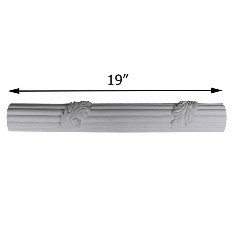Primed White Ornate Urethane Crown Molding 77 1/2"