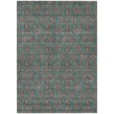 Naadiya Washable Floral Indoor / Outdoor Rug