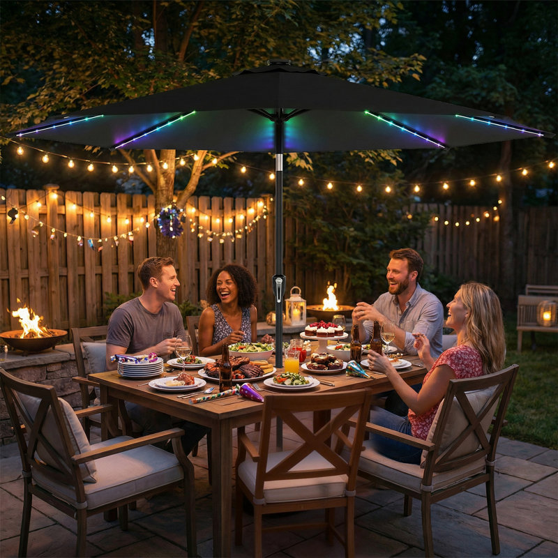295cm Market Parasol, Black