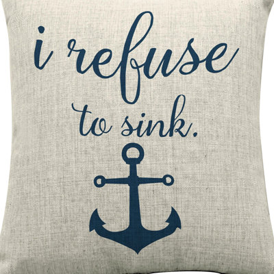  Coussin décoratif intérieur / extérieur Refuse to Sink