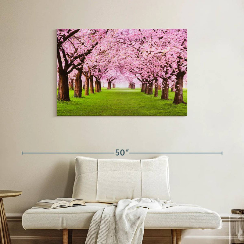 Cherry Blossom Grove, 26" H x 39" W