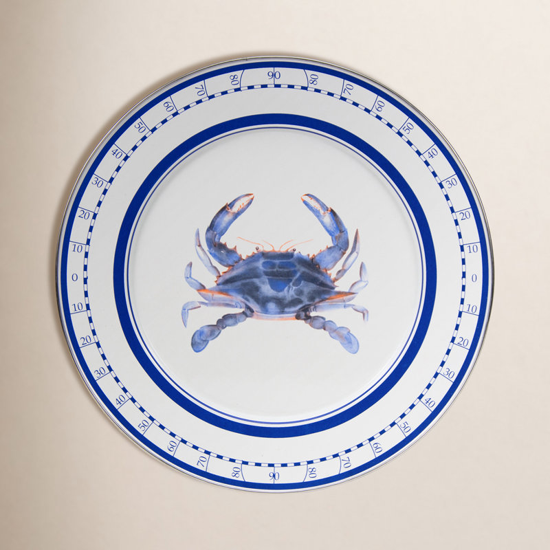 Blue Crab Enamelware Chargers