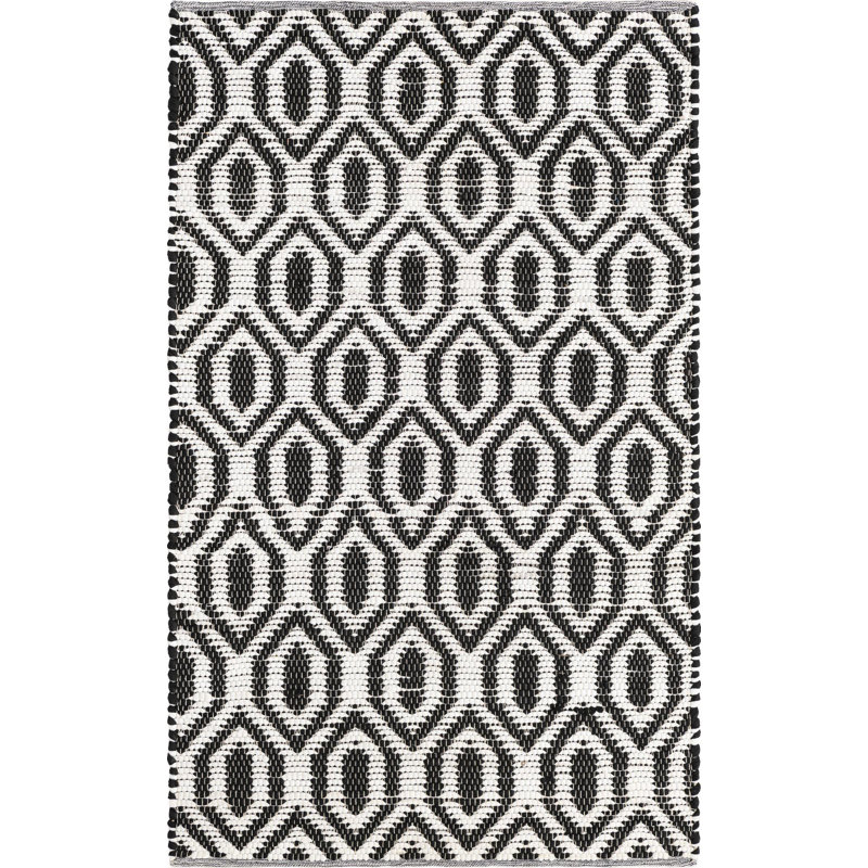 Egge Cotton Geometric Indoor Rug, Rectangle 4' x 6'