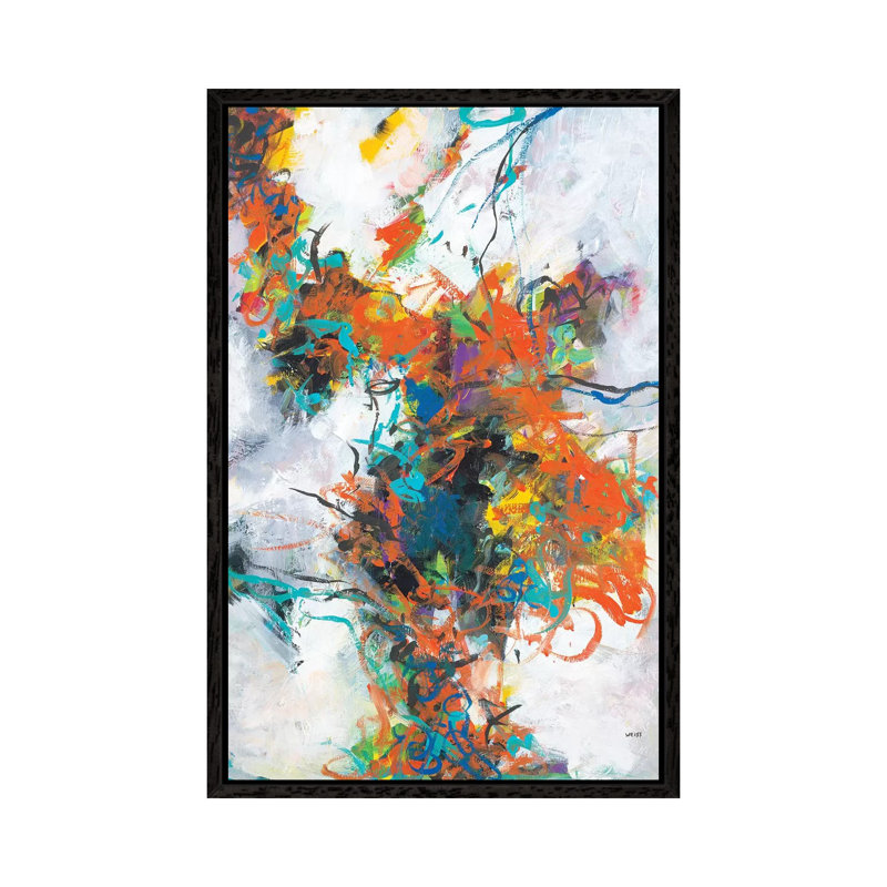 Fracture by Jan Weiss - Painting on Canvas, Black Framed, 66.04cm H x 45.72cm W x 3.81cm D