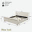 Lit rembourré avec bords roulés épais, pieds ovales à double couche rétro et tête de lit robuste-354090917-354090920