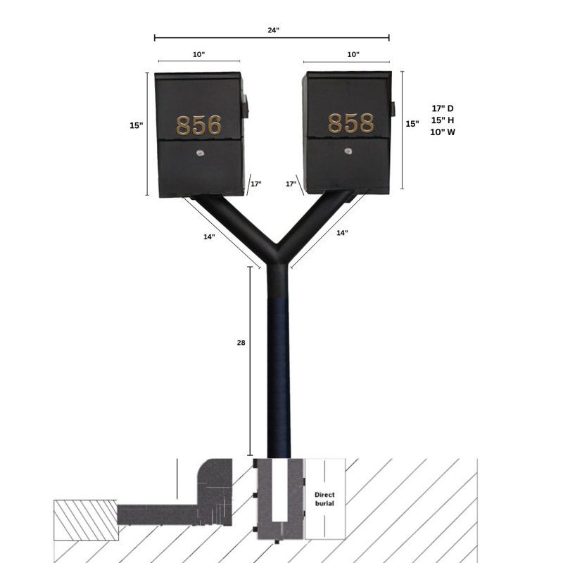 Penfield 77.5'' H Multi-Mount Post