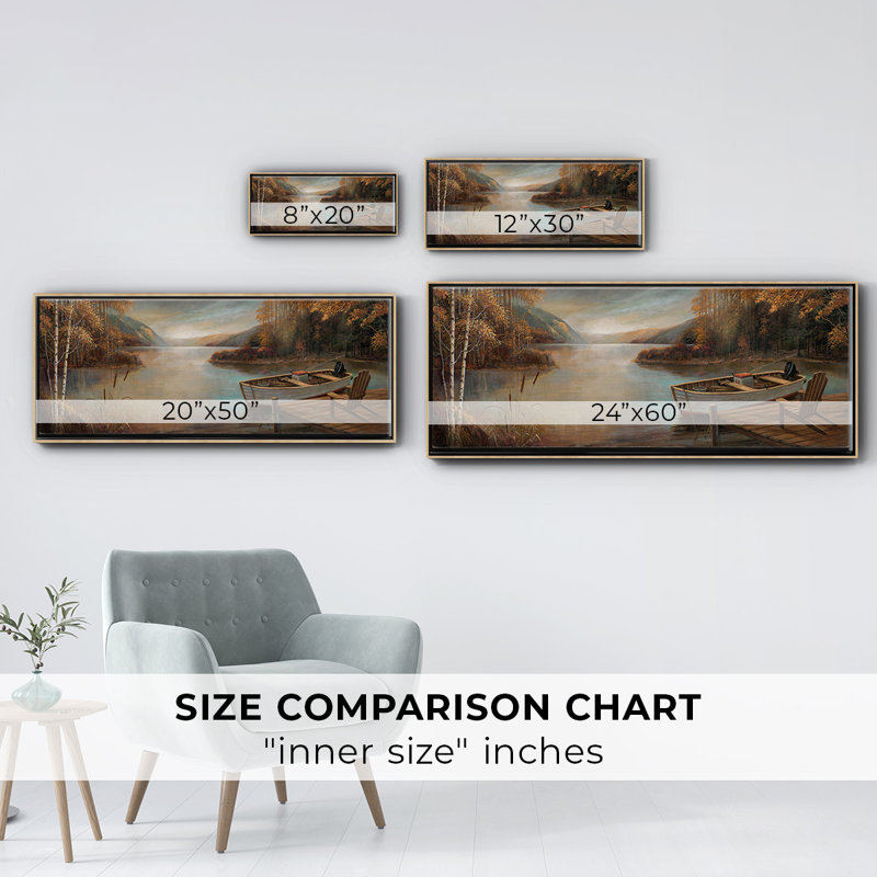 Peaceful Serenity- Framed Canvas, 20" H x 50" W