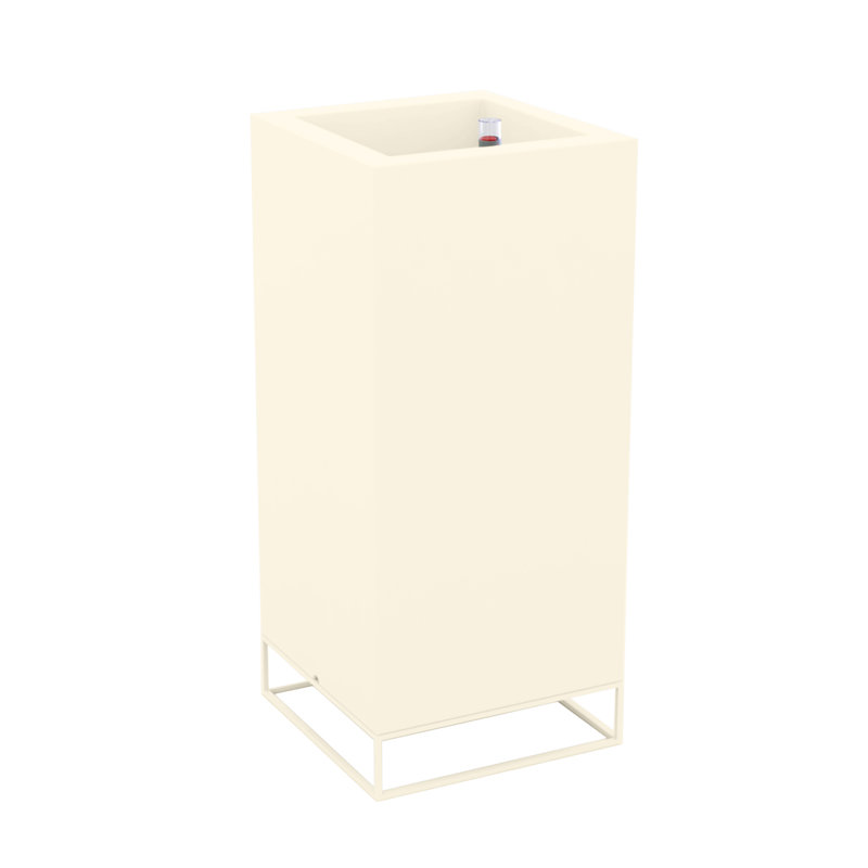 Vela Resin Pot Planter, 35.5" H x 15.75" W x 15.75" D, Ecru