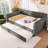Upholstered Daybed With Usb And Trundle-2104042182