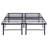 Sturdy Black Full Platform Bed With Foldable Design And Durable Steel Frame, Perfect For Guest Rooms And Minimalist Decor.