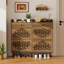 Armoire de rangement pour chaussures avec portes semi-circulaires découpées