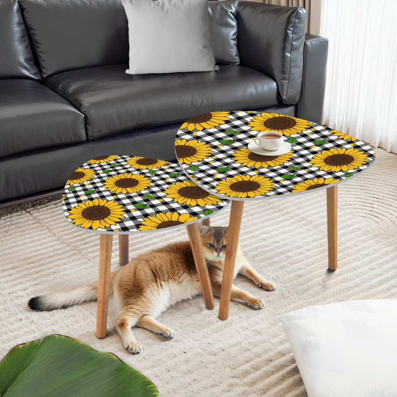 Ensemble de 2 tables basses gigognes Triangle