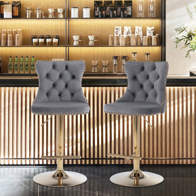 Tabouret de bar pivotant à hauteur réglable Daijiah