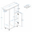 Chariot à repasser avec planche à repasser roulante, armoire à repasser polyvalente avec roues, solution de repassage compacte