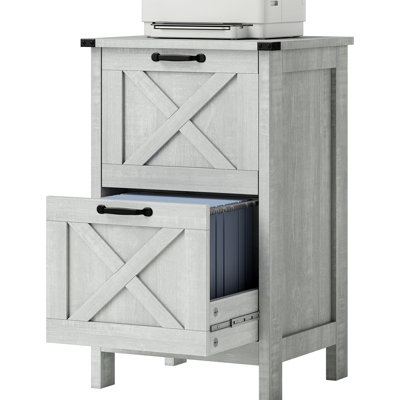 - Style Office Filing Cabinet With 2 Drawers For A4 And Letter Sized Items, Rustic Barn Door Look, Black Metal Accents, Quiet Drawer Opening, Tipping Feature, Particleboard Build Storage Unit Files,