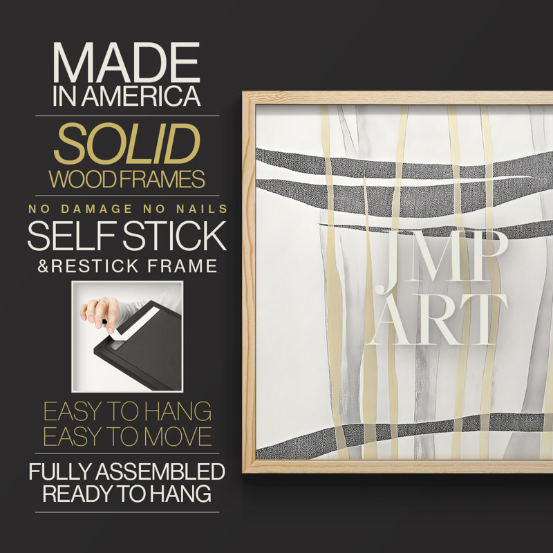 Abstract Series-LXXXVI -Framed Print - Restickable, 8" H x 10" W, Natural