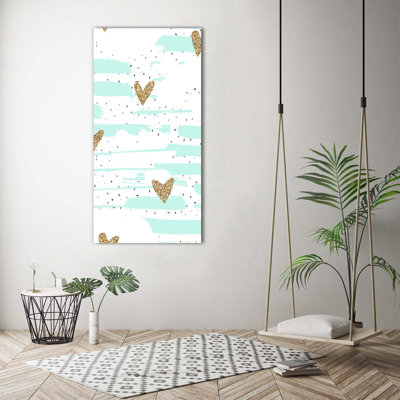 Hearts And Spots - Wrapped Canvas Print