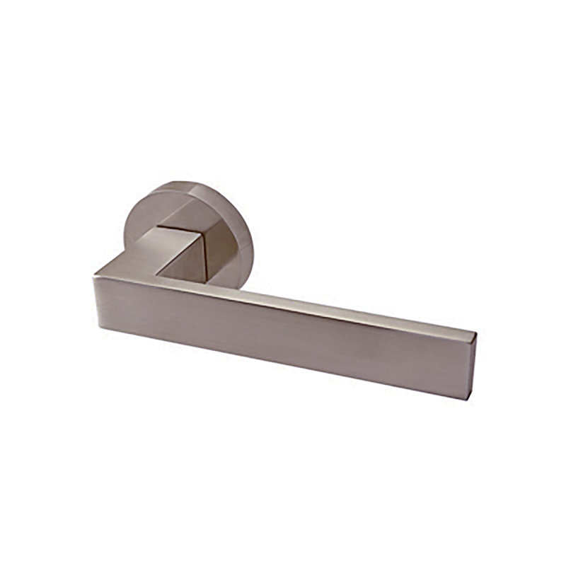 Privacy Door Lever Set, 2.375", Satin Brass, Passage (Hall & Closet) 