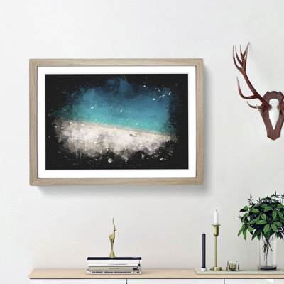 Turquoise Beach in Kefalonia Greece - Picture Frame Graphic Art Print on MDF